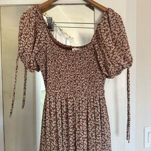 Floral Brown Dress